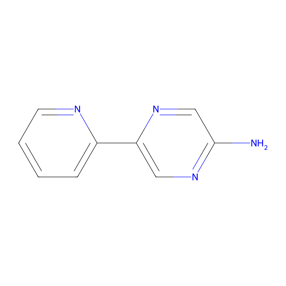 5-(2-Pyridinyl)-2-pyrazinamine molecular structure, CAS 1044574-44-8