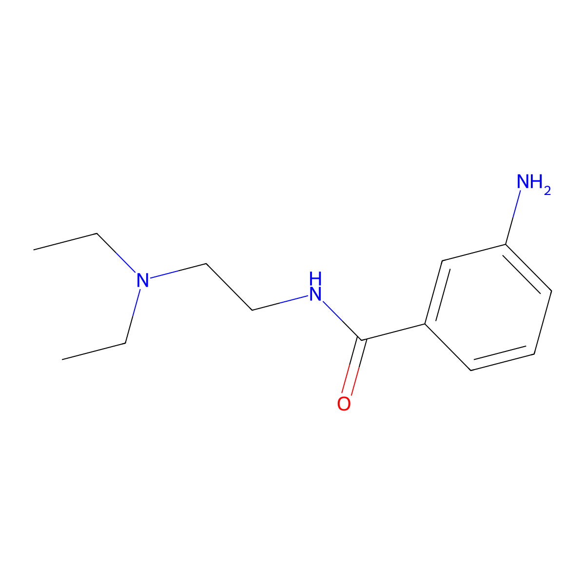3-amino-N-[2-(diethylamino)ethyl]benzamide molecular structure, CAS 104458-37-9
