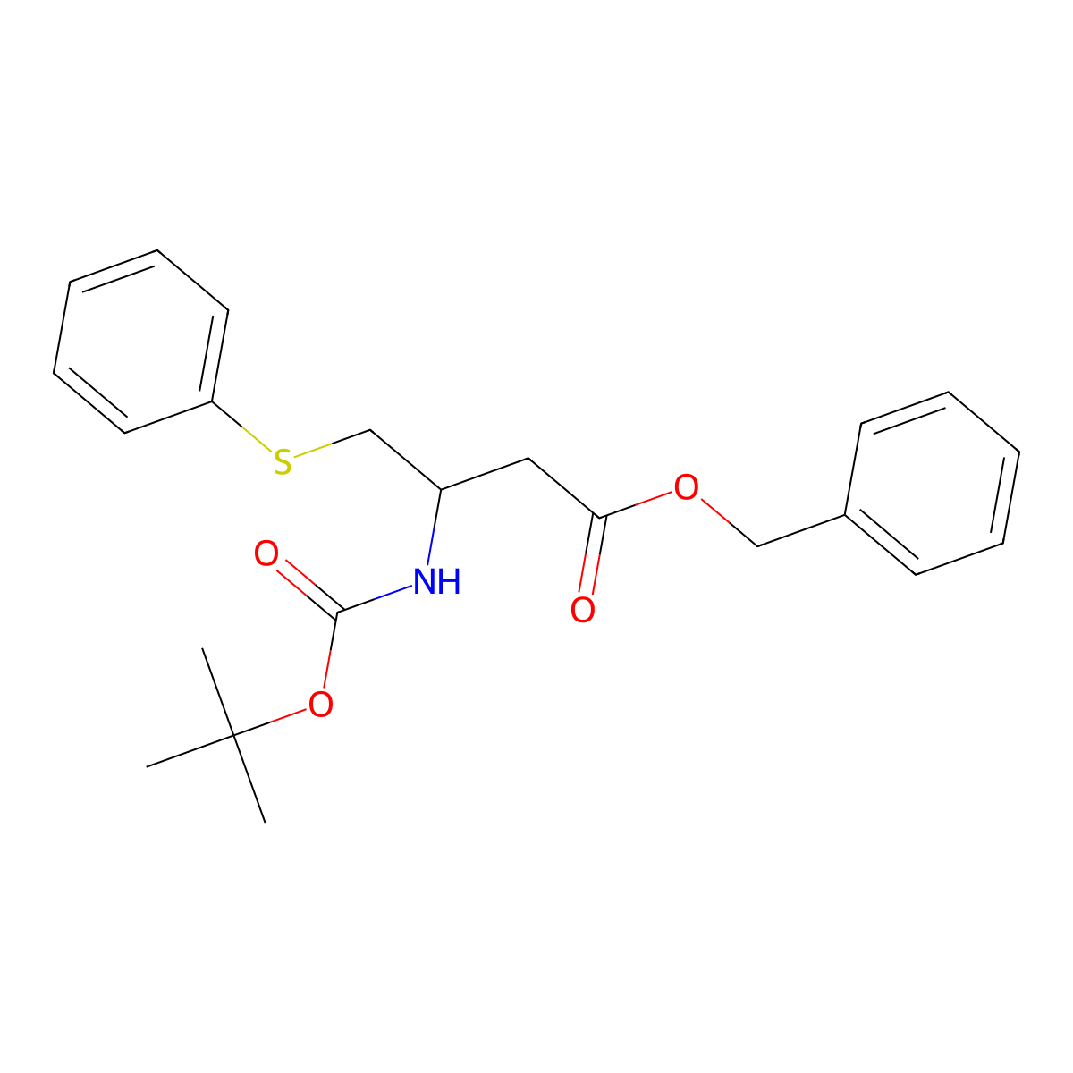 Benzyl (R)-3-(Boc-amino)-4-(phenylthio)butanoate molecular structure, CAS 1044598-94-8