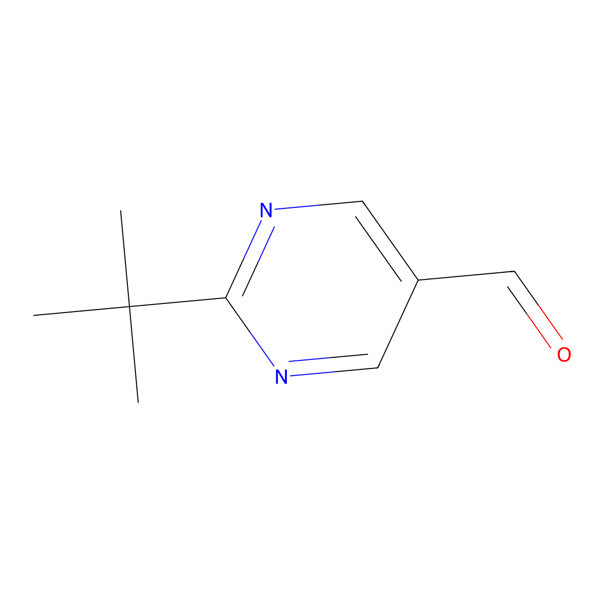 2-tert-Butylpyrimidine-5-carbaldehyde molecular structure, CAS 104461-06-5