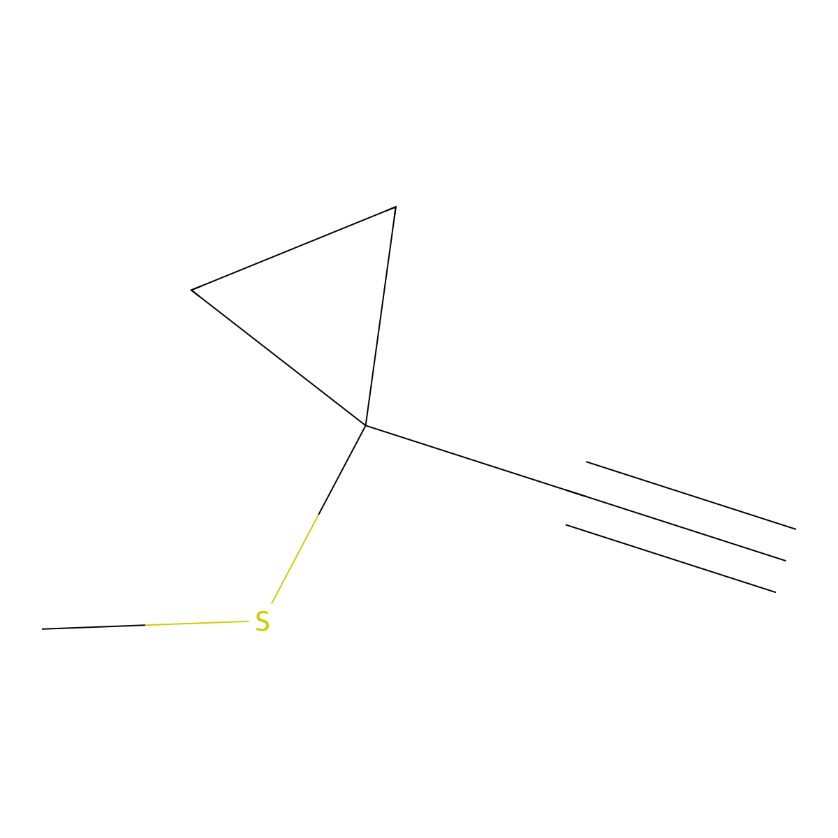 1-Ethynyl-1-(methylsulfanyl)cyclopropane molecular structure, CAS 104463-22-1