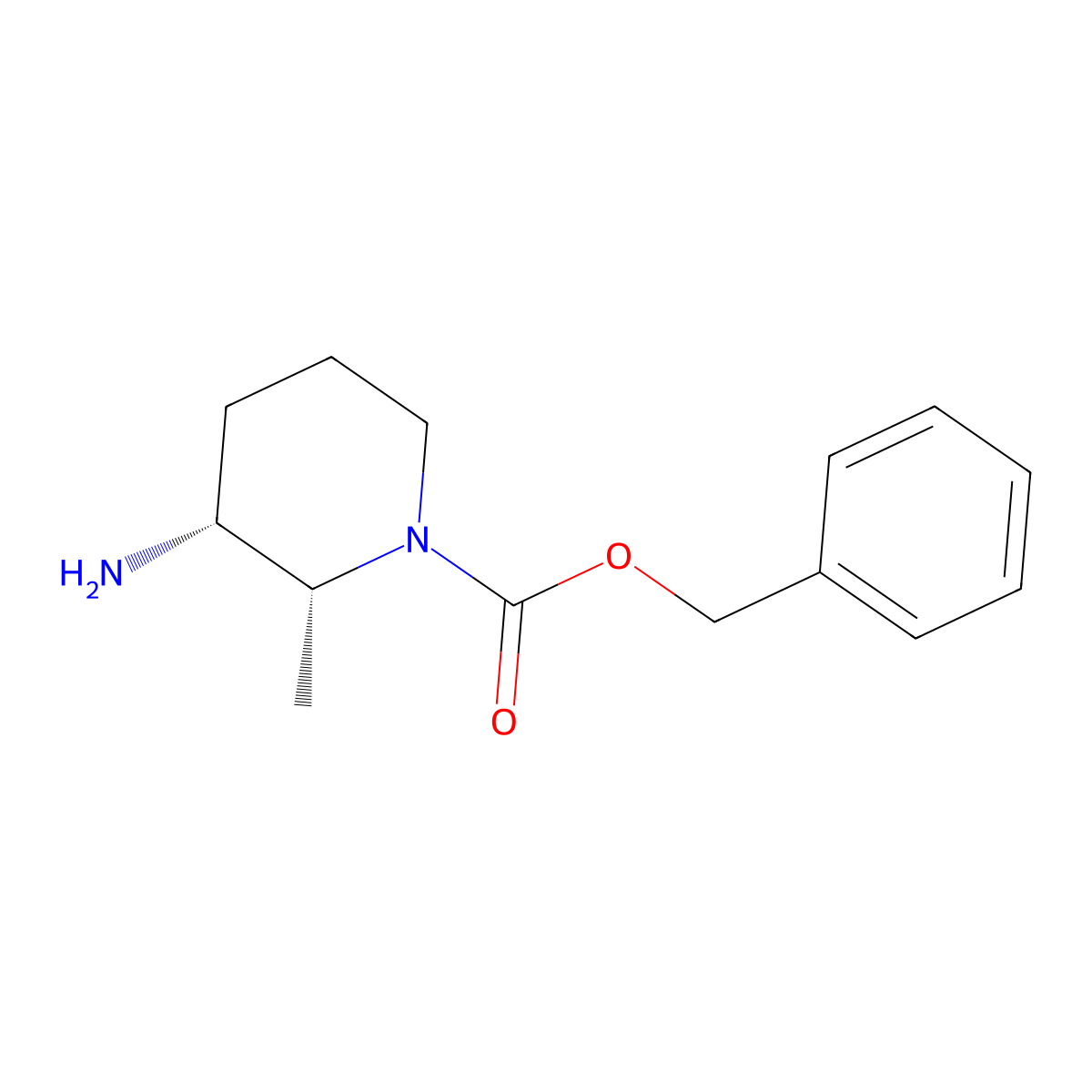 benzyl (2R,3R)-3-amino-2-methylpiperidine-1-carboxylate molecular structure, CAS 1044641-49-7