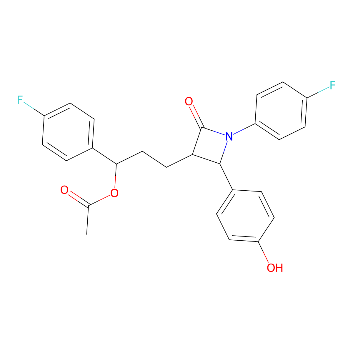 3-O-Acetyl Ezetimibe molecular structure, CAS 1044664-24-5