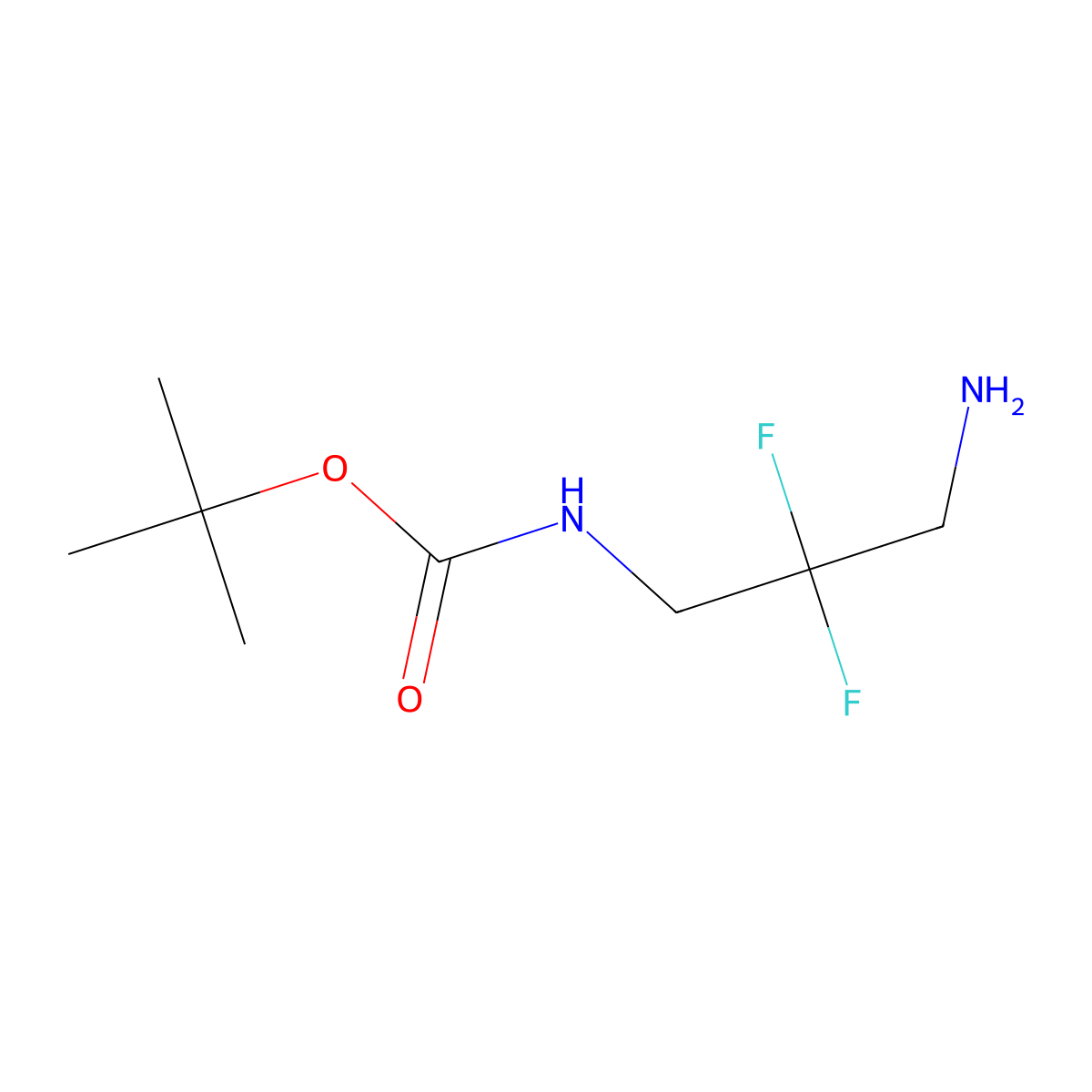 tert-butyl N-(3-amino-2,2-difluoropropyl)carbamate molecular structure, CAS 1044675-84-4