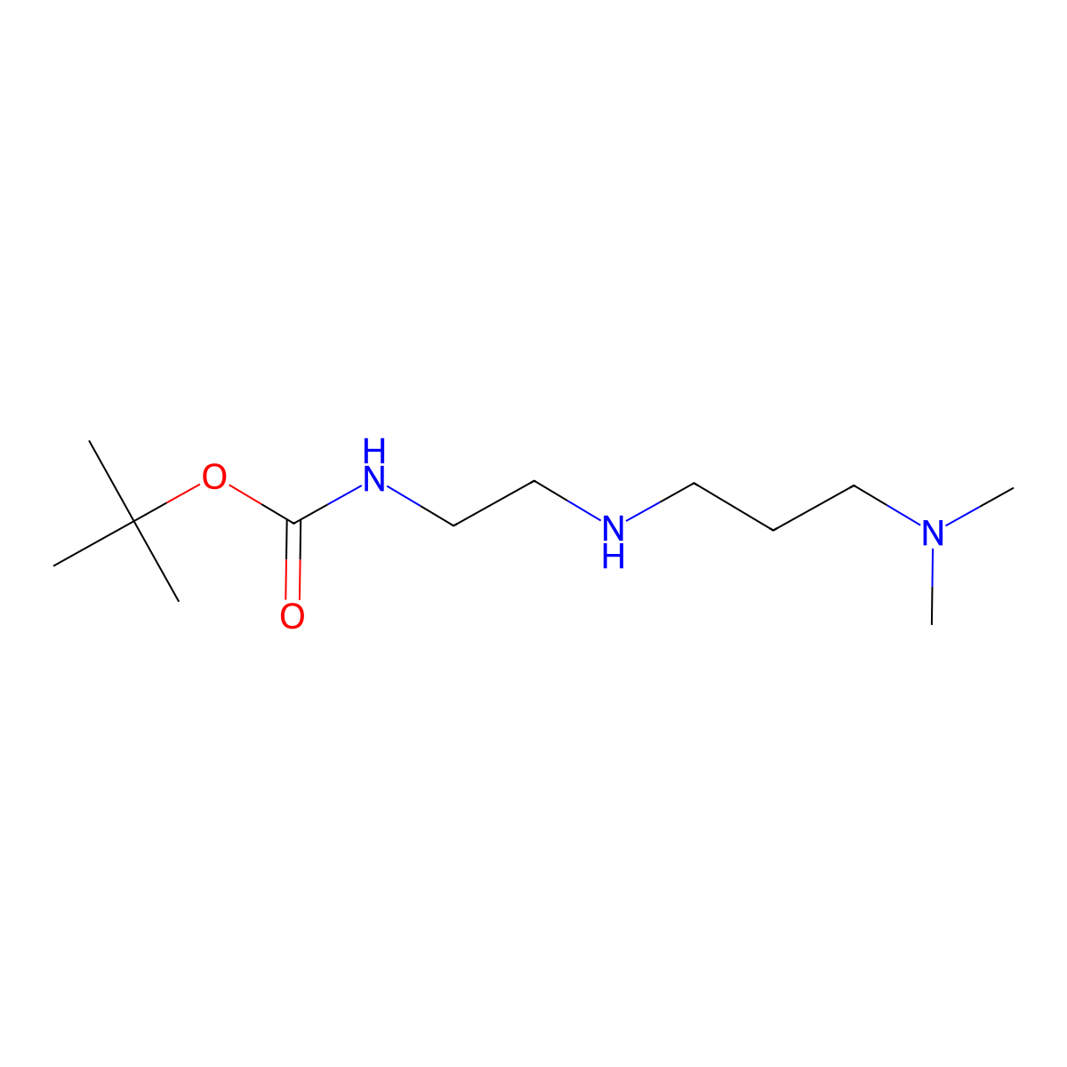 tert-butyl N-(2-{[3-(dimethylamino)propyl]amino}ethyl)carbamate molecular structure, CAS 1044679-59-5
