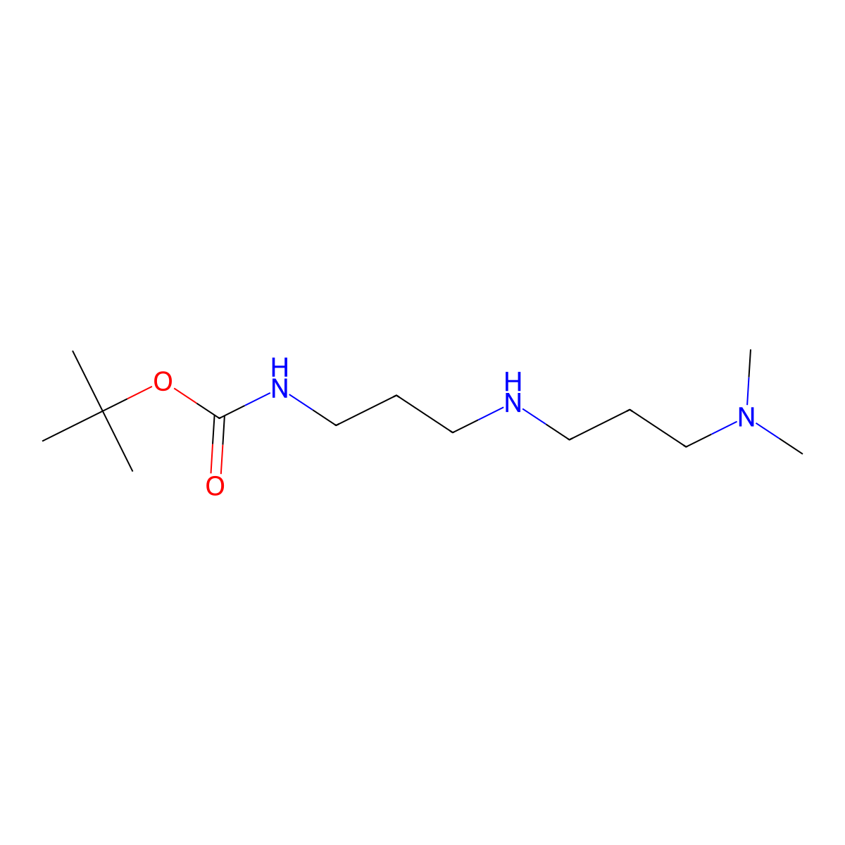 tert-butyl N-(3-{[3-(dimethylamino)propyl]amino}propyl)carbamate molecular structure, CAS 1044679-78-8