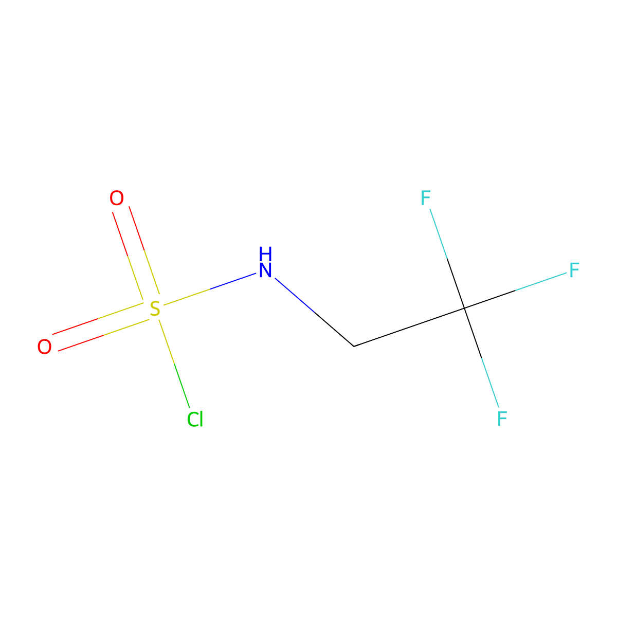 N-(2,2,2-trifluoroethyl)sulfamoyl chloride molecular structure, CAS 104468-11-3