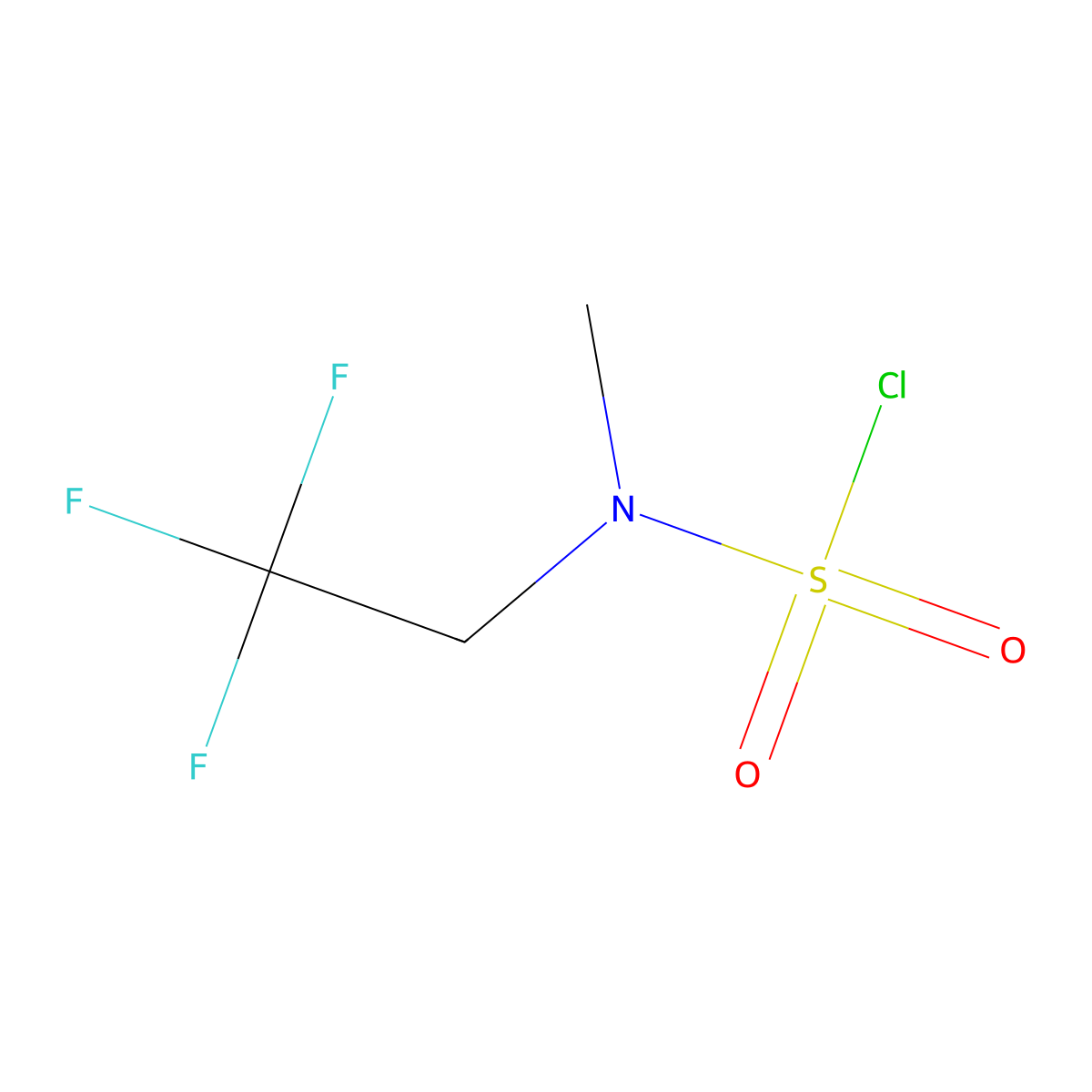N-methyl-N-(2,2,2-trifluoroethyl)sulfamoyl chloride molecular structure, CAS 104468-13-5