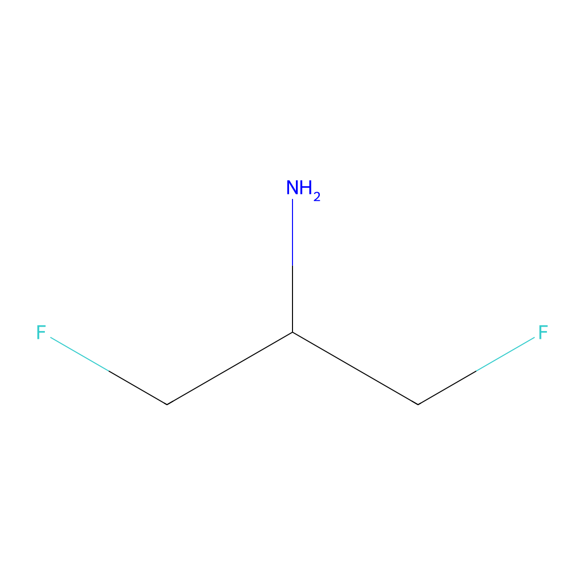 1,3-Difluoropropan-2-amine molecular structure, CAS 104468-16-8