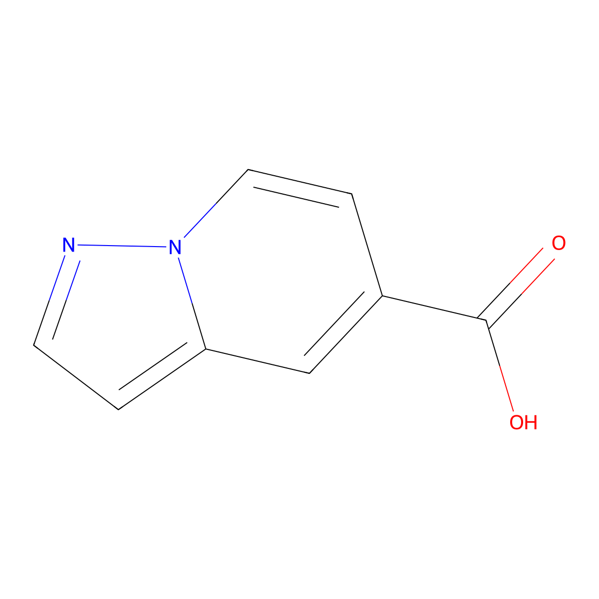 Pyrazolo[1,5-a]pyridine-5-carboxylic acid molecular structure, CAS 104468-87-3