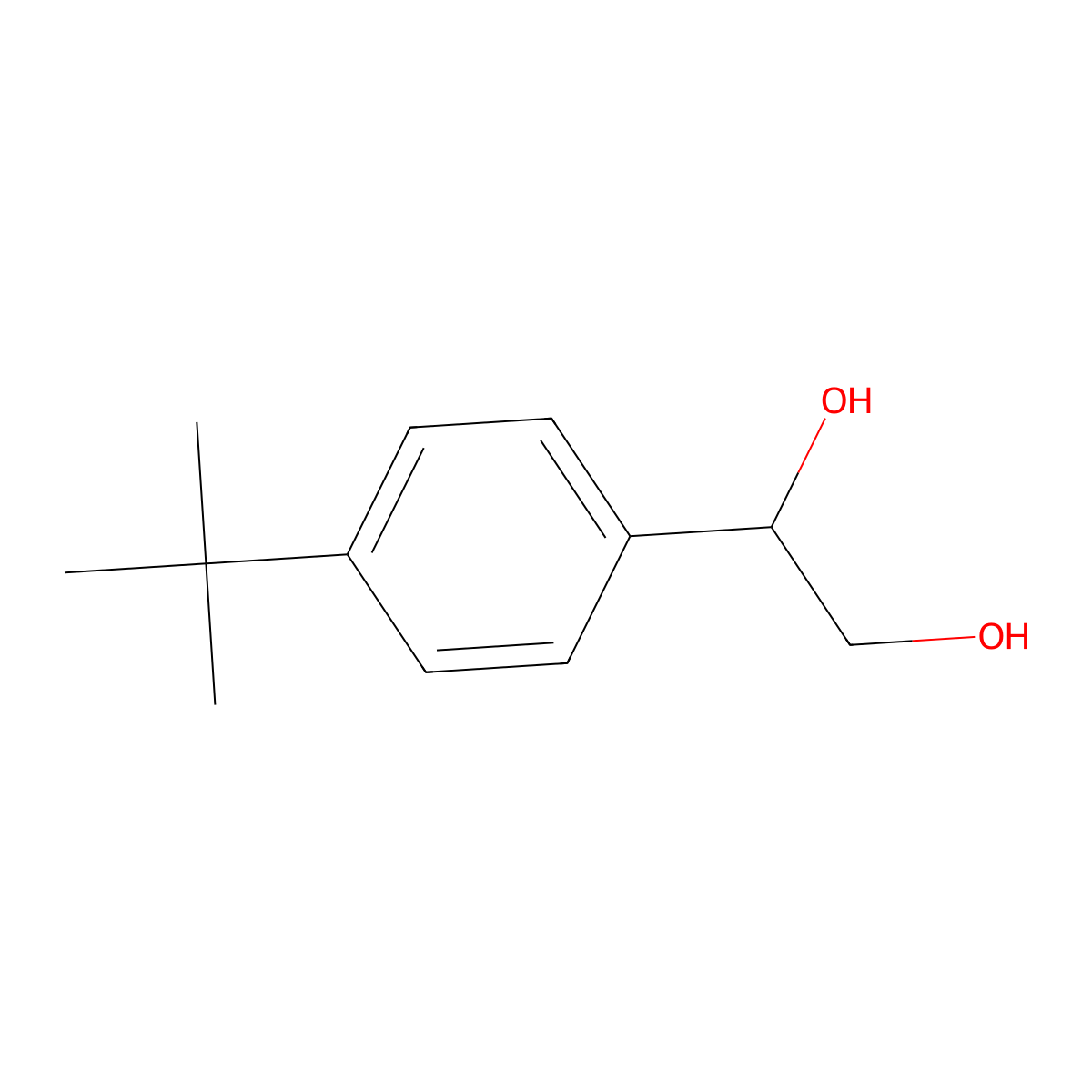 1-(4-Tert-butylphenyl)ethane-1,2-diol molecular structure, CAS 1044695-85-3