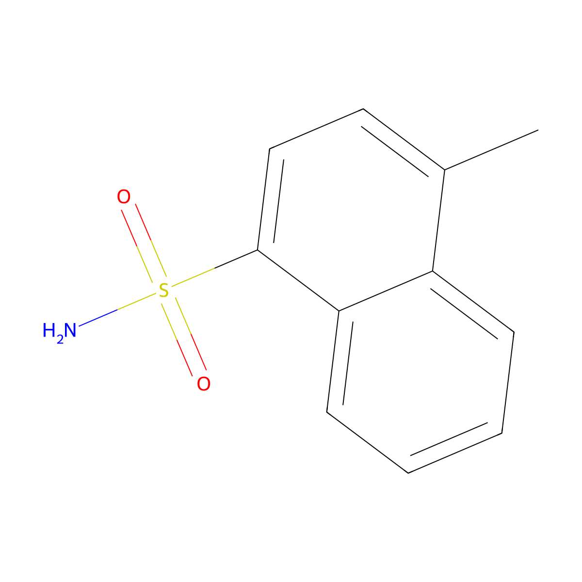 4-Methylnaphthalene-1-sulfonamide molecular structure, CAS 10447-10-6