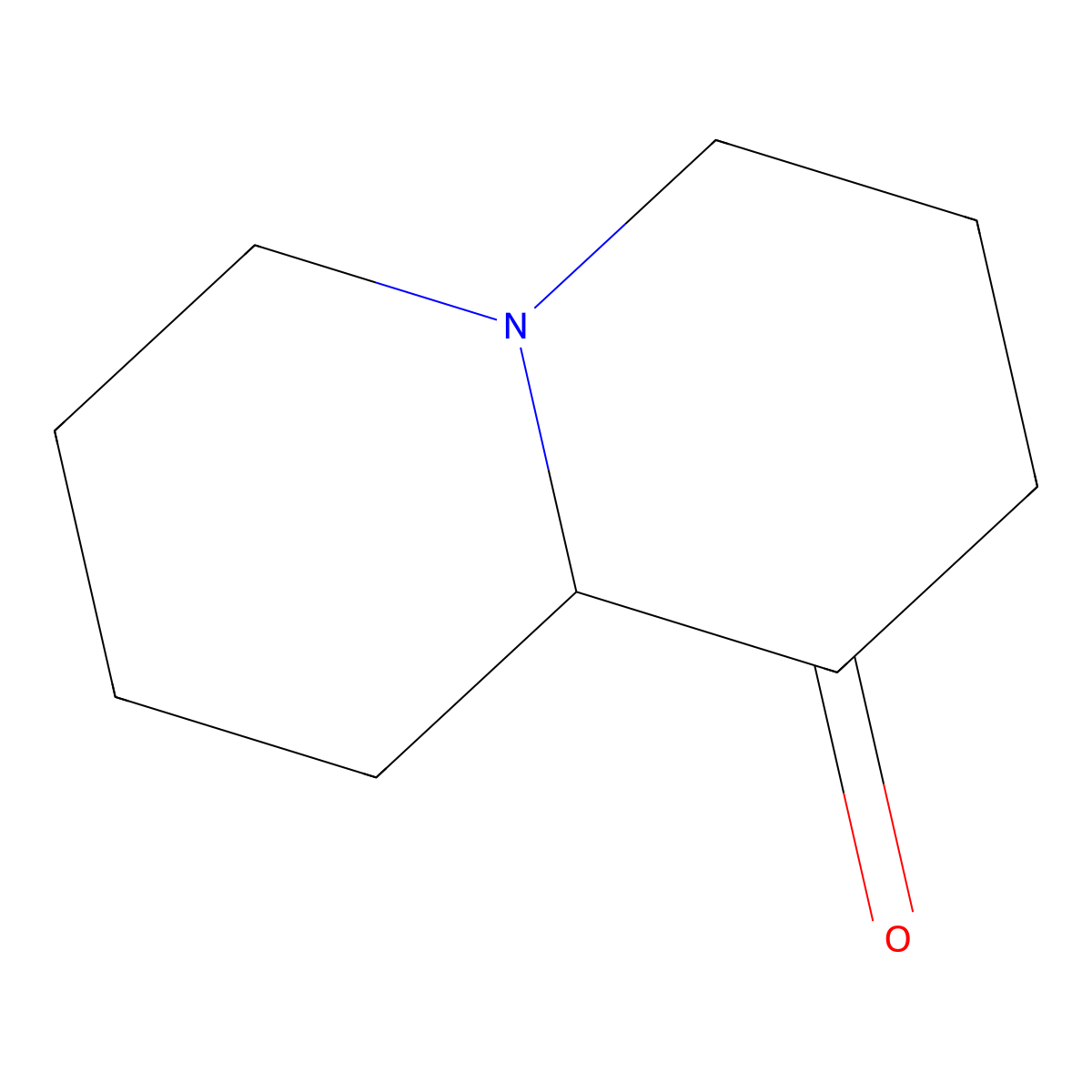 Hexahydro-2H-quinolizin-1(6H)-one molecular structure, CAS 10447-21-9