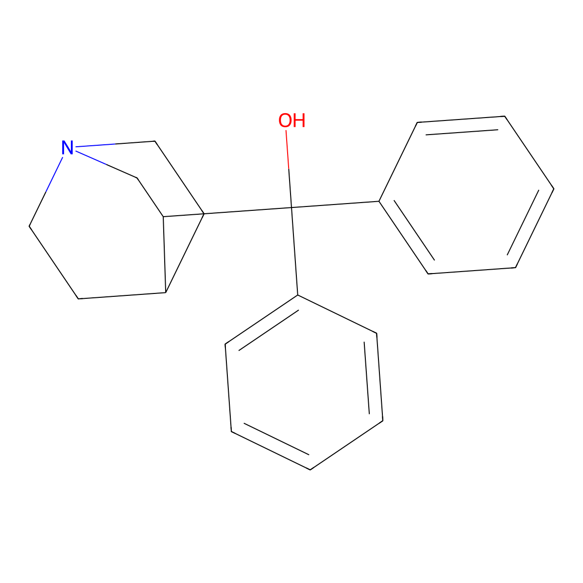 Quifenadine molecular structure, CAS 10447-39-9