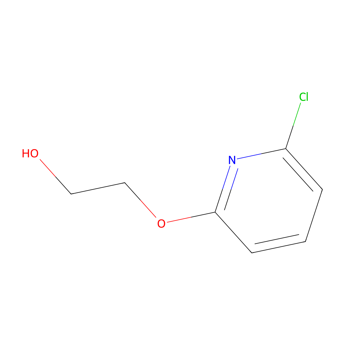2-[(6-Chloropyridin-2-yl)oxy]ethan-1-ol molecular structure, CAS 104472-98-2
