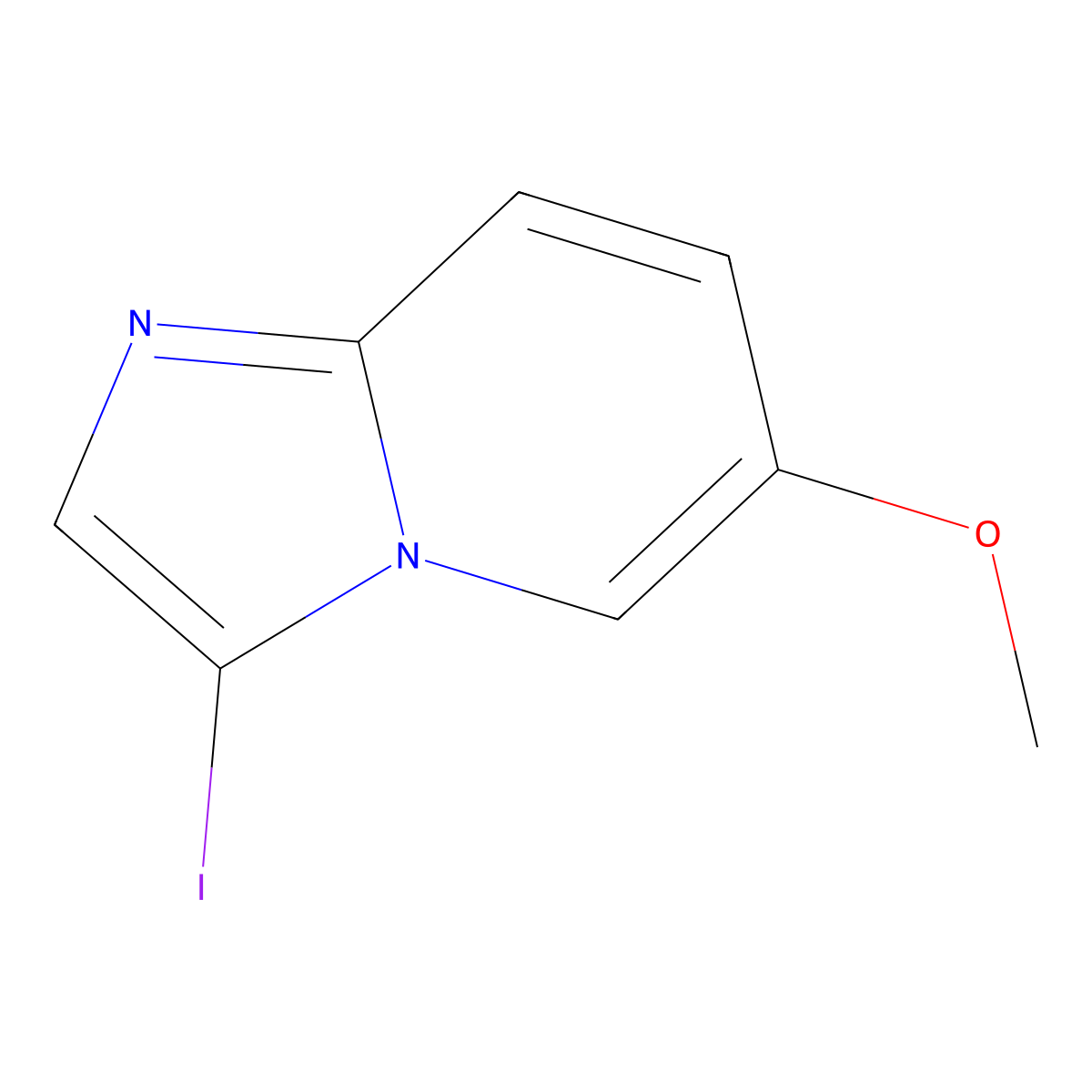 3-Iodo-6-methoxyimidazo[1,2-a]pyridine molecular structure, CAS 1044733-64-3