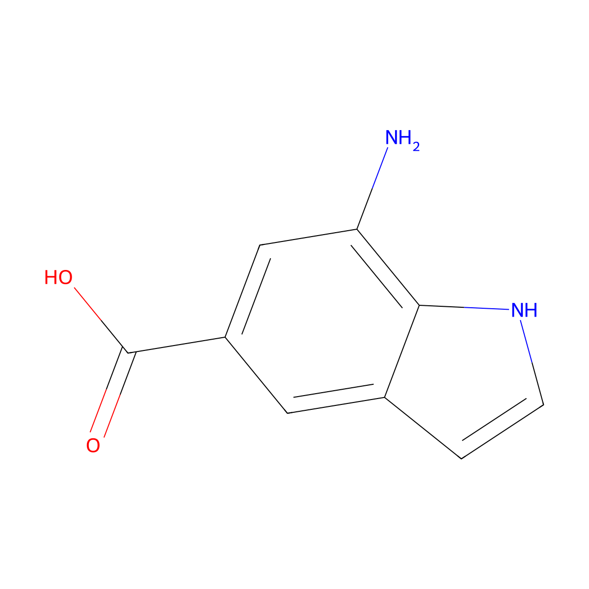 7-Aminoindole-5-carboxylic acid molecular structure, CAS 1044764-43-3