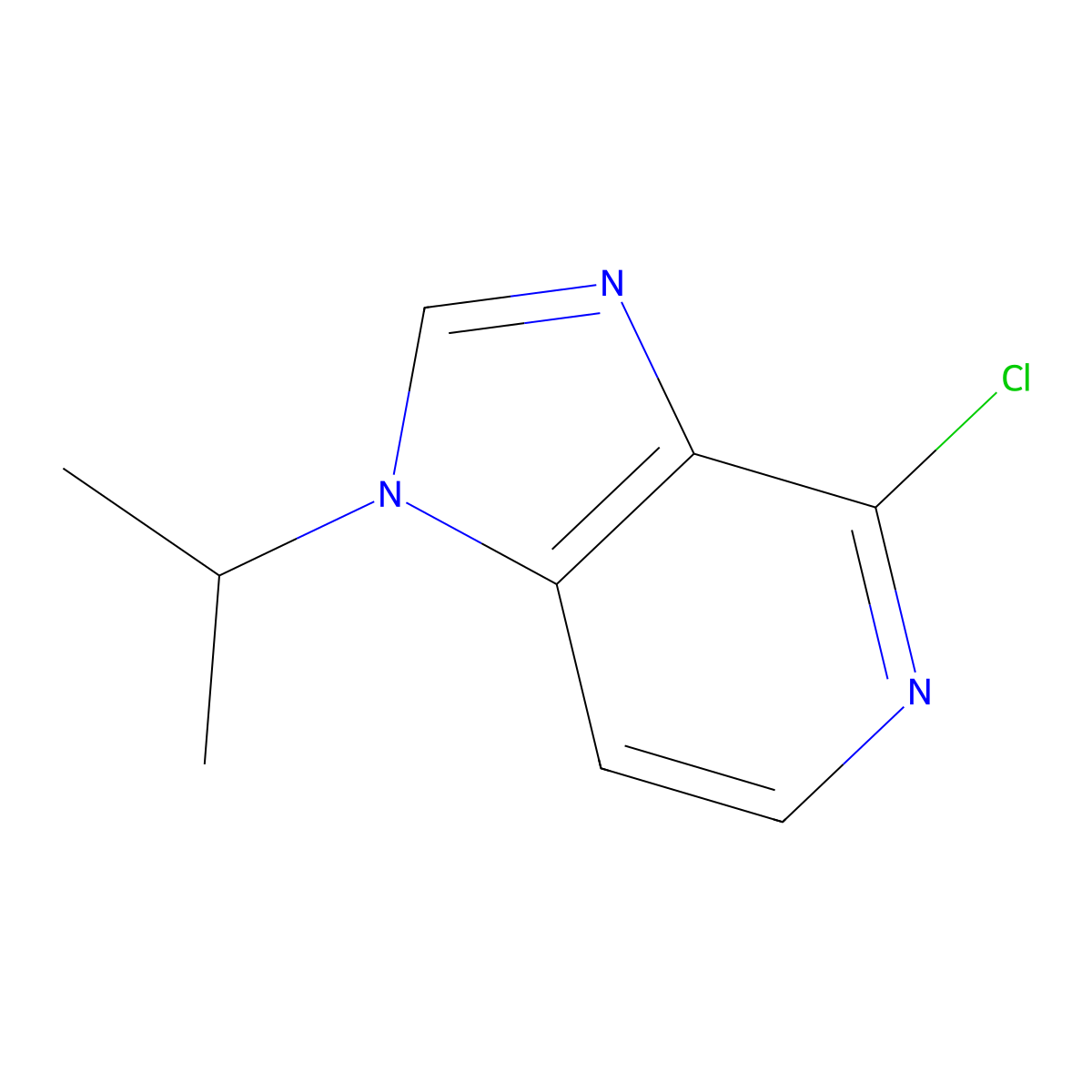 4-chloro-1-(propan-2-yl)-1H-imidazo[4,5-c]pyridine molecular structure, CAS 1044764-84-2