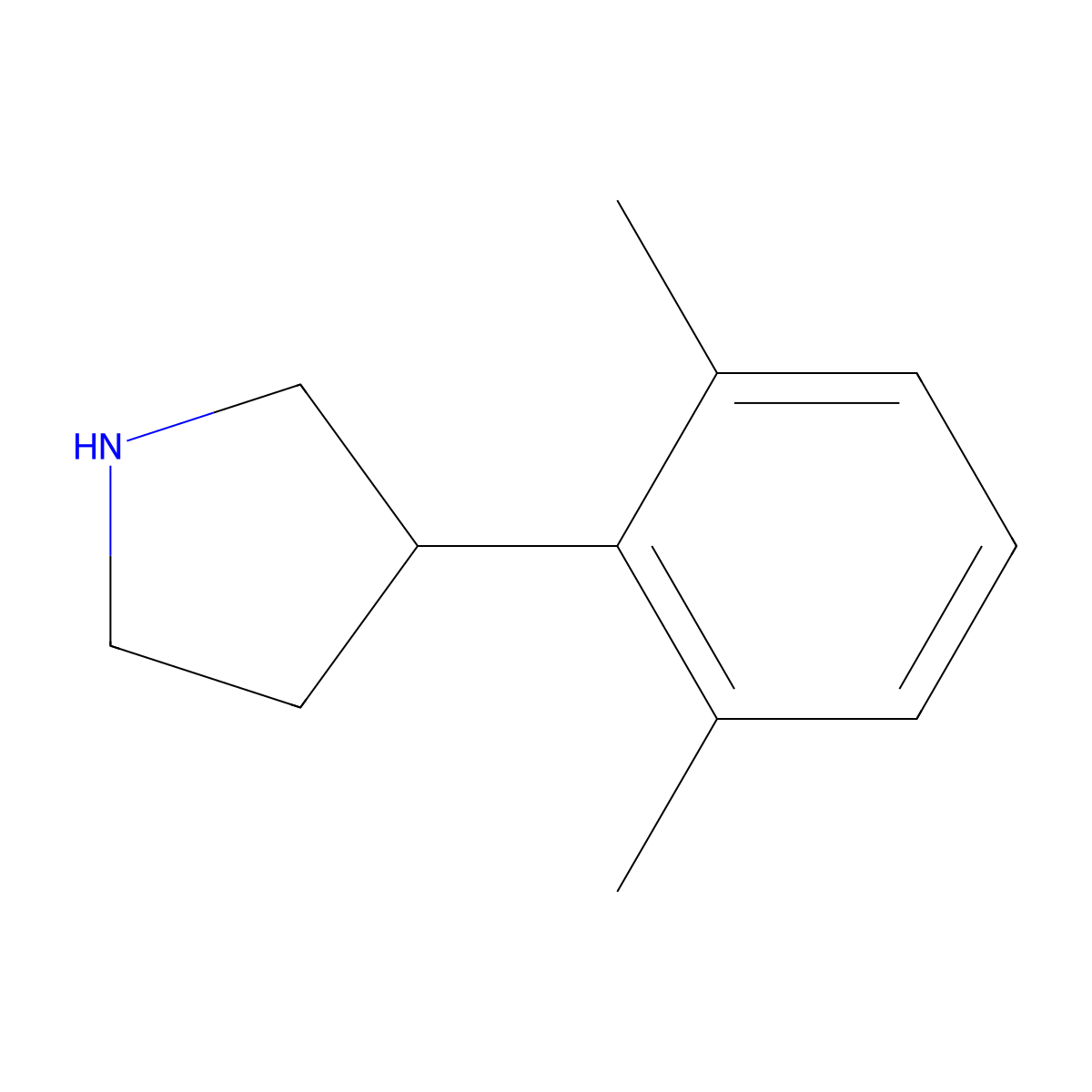 3-(2,6-Dimethylphenyl)pyrrolidine molecular structure, CAS 1044765-31-2