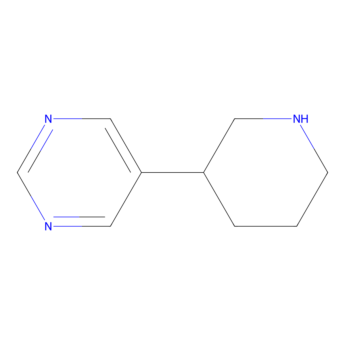 5-(Piperidin-3-yl)pyrimidine molecular structure, CAS 1044765-32-3