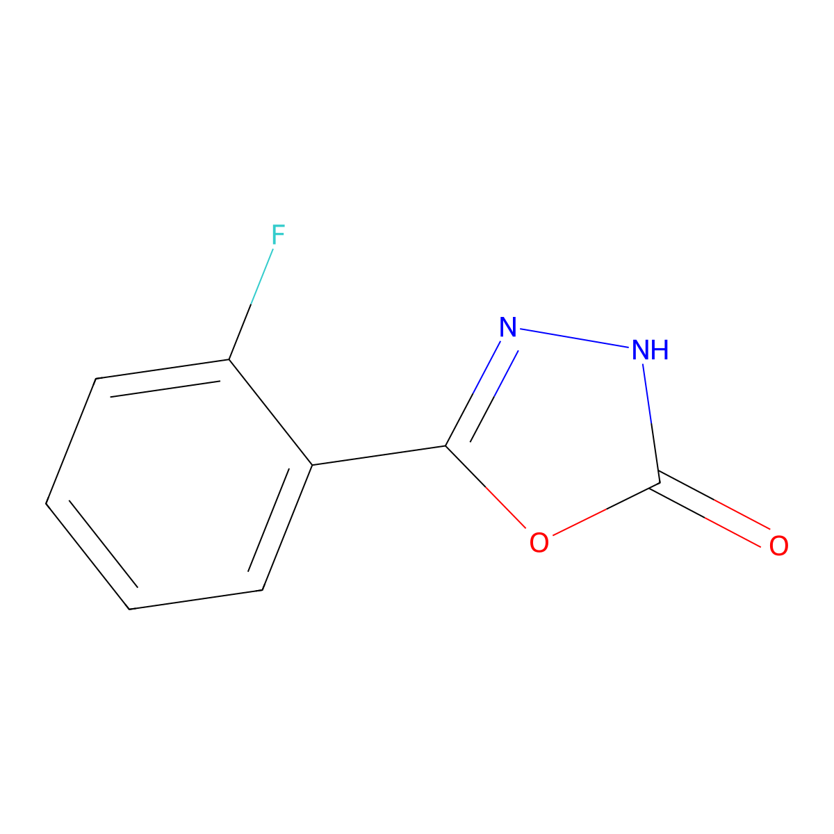 5-(2-Fluorophenyl)-1,3,4-oxadiazol-2(3H)-one molecular structure, CAS 1044766-09-7