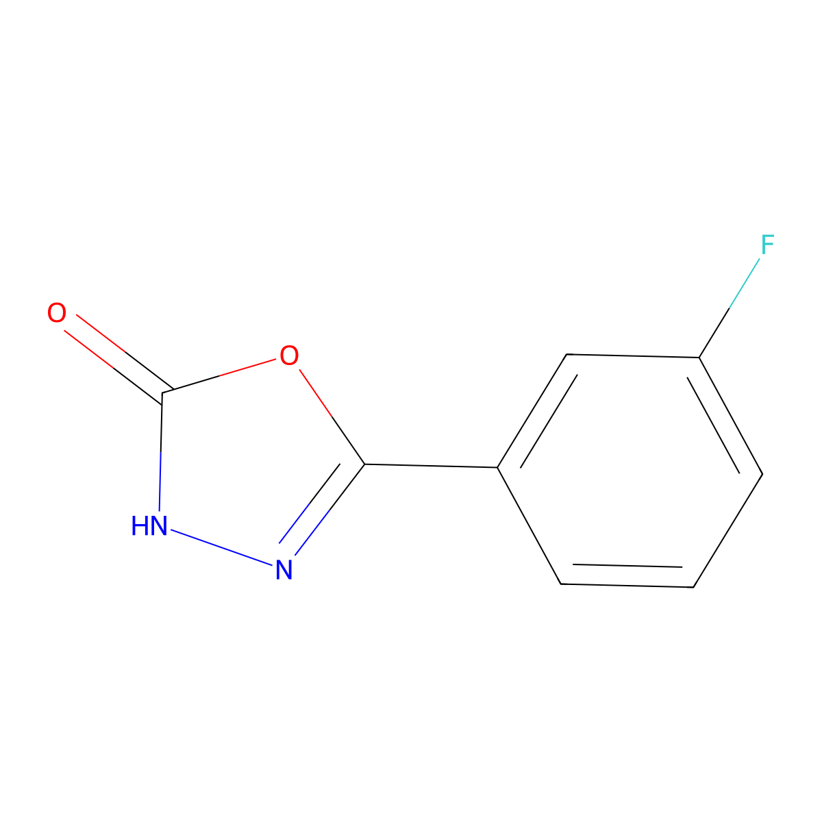 5-(3-Fluorophenyl)-1,3,4-oxadiazol-2(3H)-one molecular structure, CAS 1044766-12-2