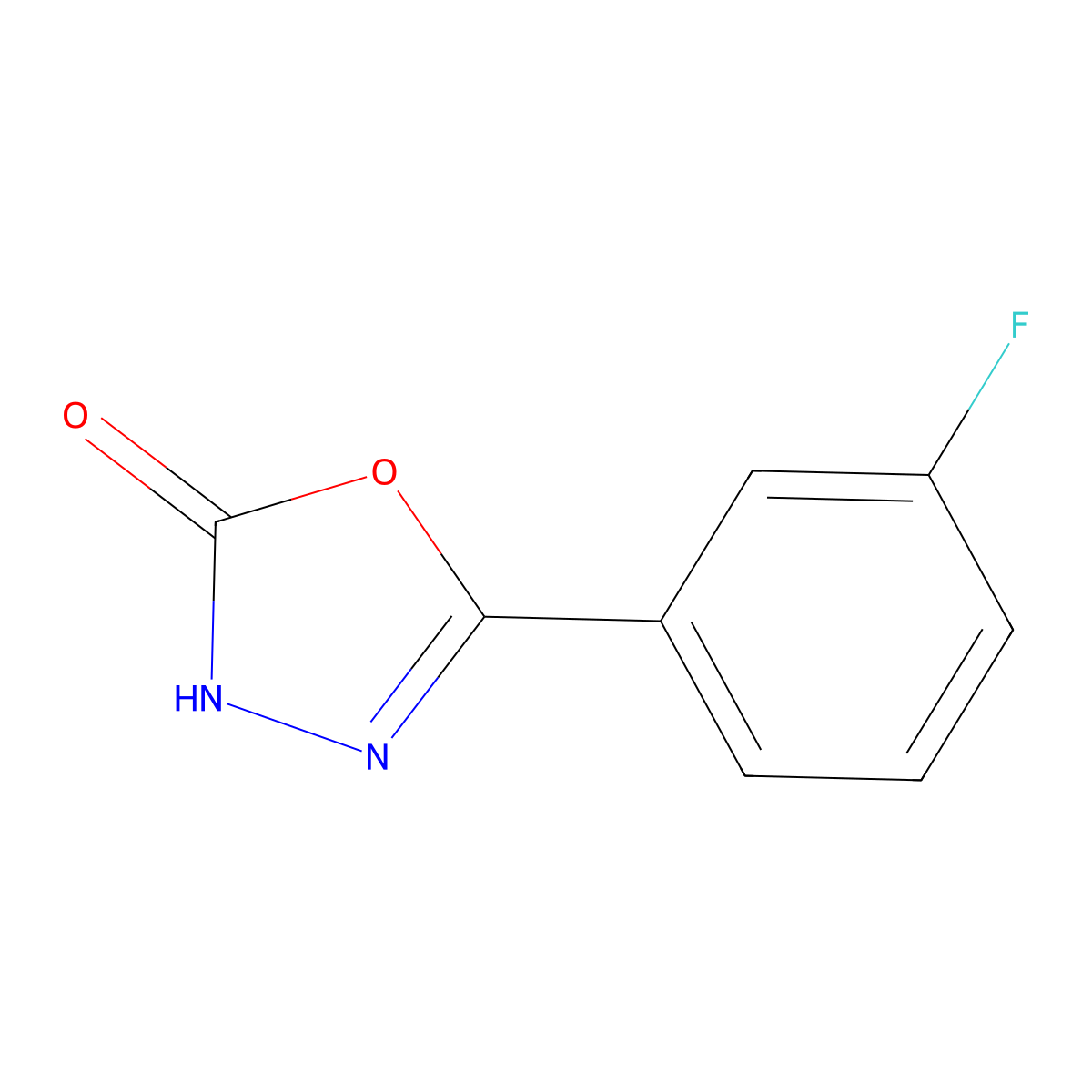 5-(3-Fluorophenyl)-1,3,4-oxadiazol-2(3H)-one molecular structure, CAS 1044766-12-2