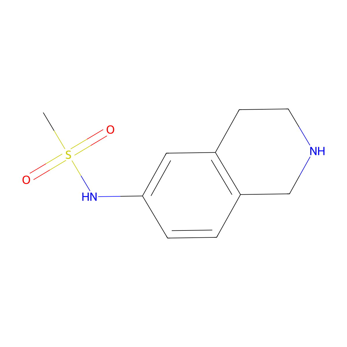 n-(1,2,3,4-Tetrahydroisoquinolin-6-yl)methanesulfonamide molecular structure, CAS 1044766-32-6