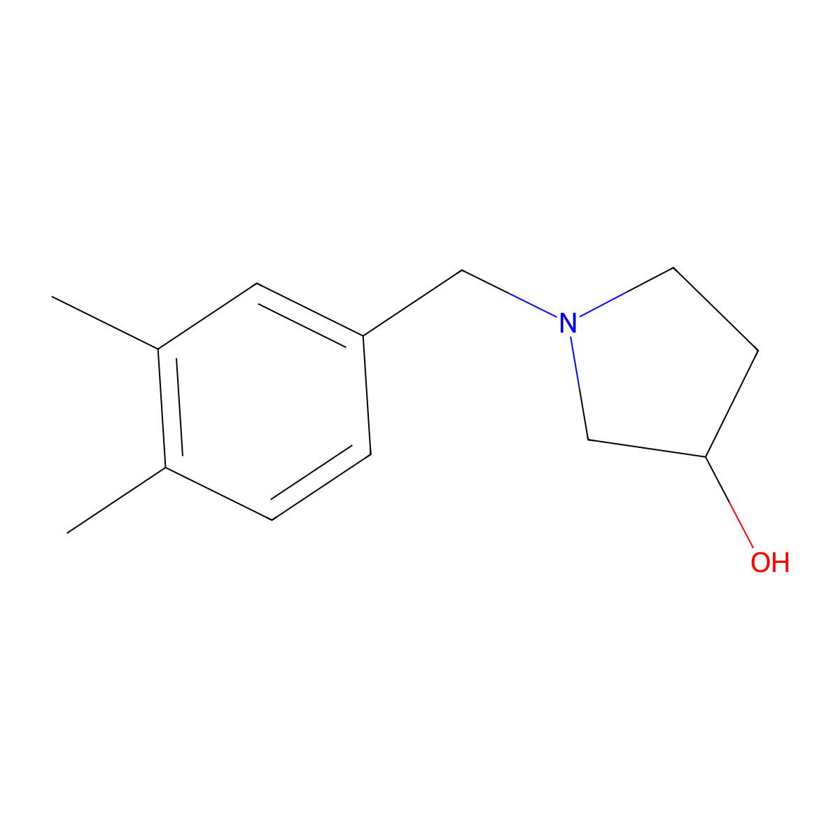 1-(3,4-Dimethylbenzyl)pyrrolidin-3-ol molecular structure, CAS 1044767-00-1