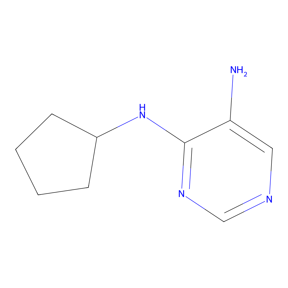 N4-Cyclopentylpyrimidine-4,5-diamine molecular structure, CAS 1044767-82-9
