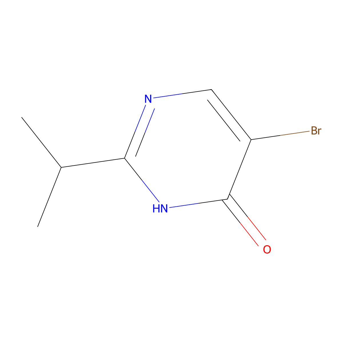5-Bromo-2-(propan-2-yl)-3,4-dihydropyrimidin-4-one molecular structure, CAS 1044767-88-5