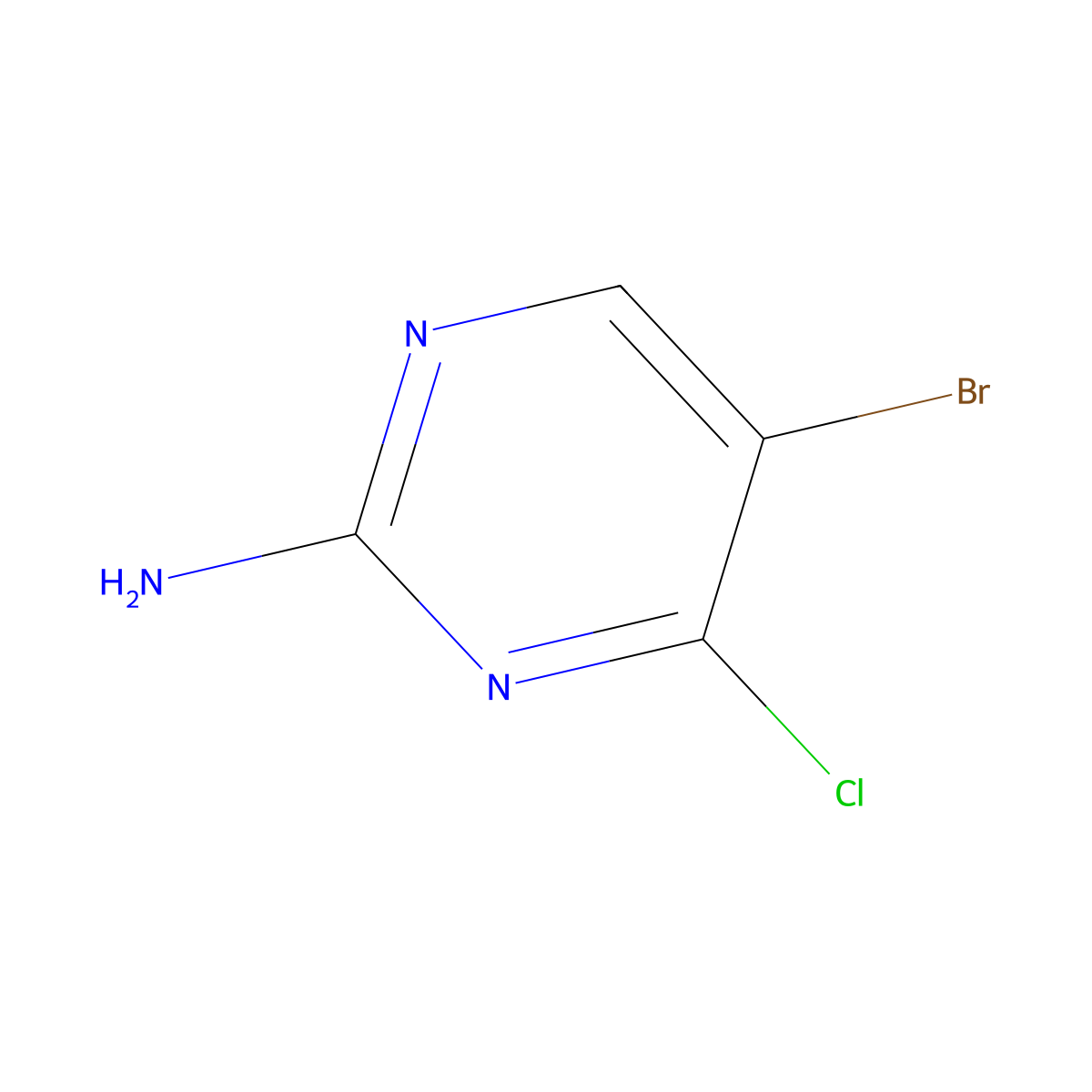 5-Bromo-4-chloropyrimidin-2-amine molecular structure, CAS 1044767-99-8