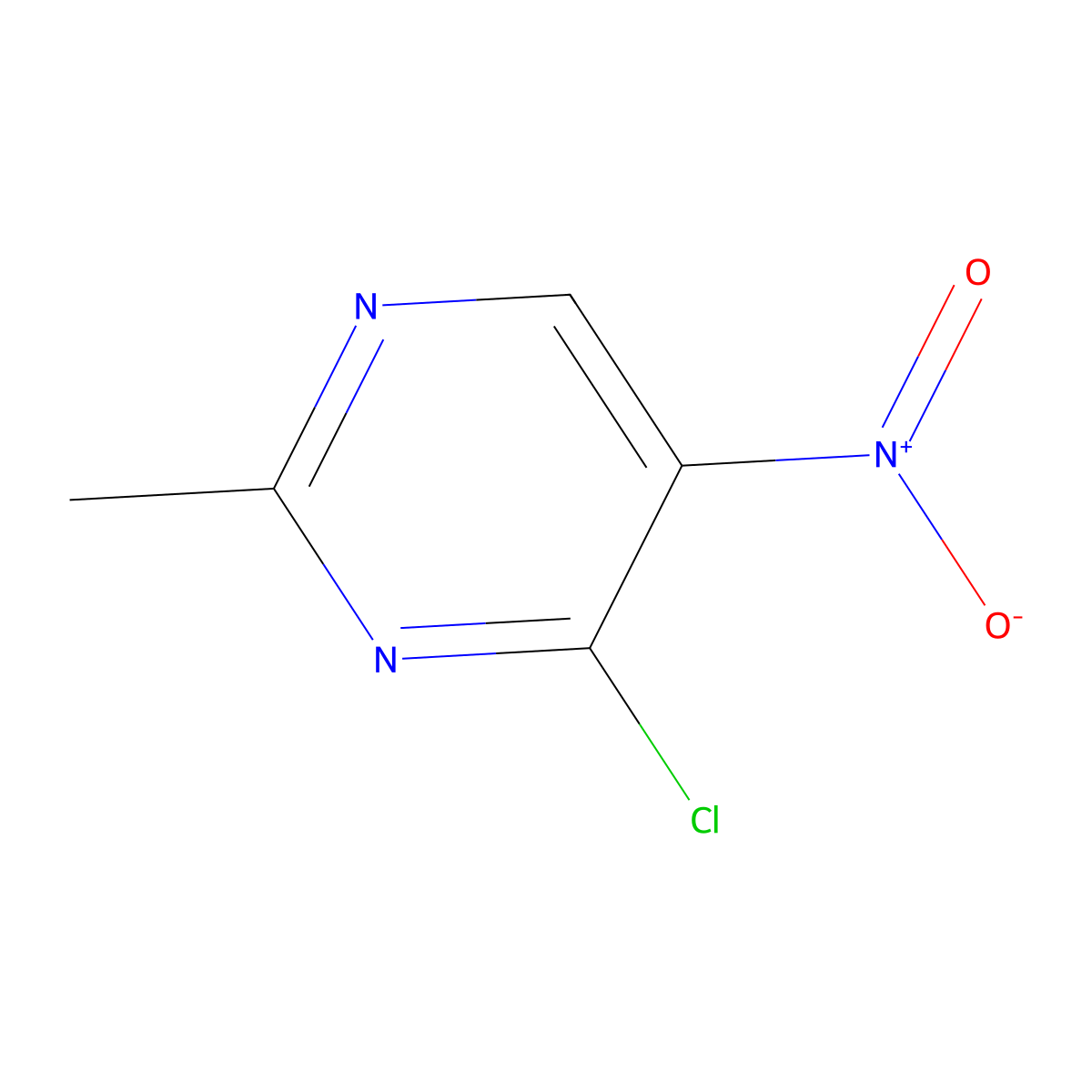 4-Chloro-2-methyl-5-nitropyrimidine molecular structure, CAS 1044768-00-4