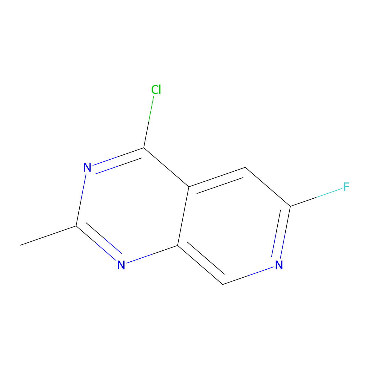 4-Chloro-6-fluoro-2-methylpyrido[3,4-d]pyrimidine molecular structure, CAS 1044768-45-7