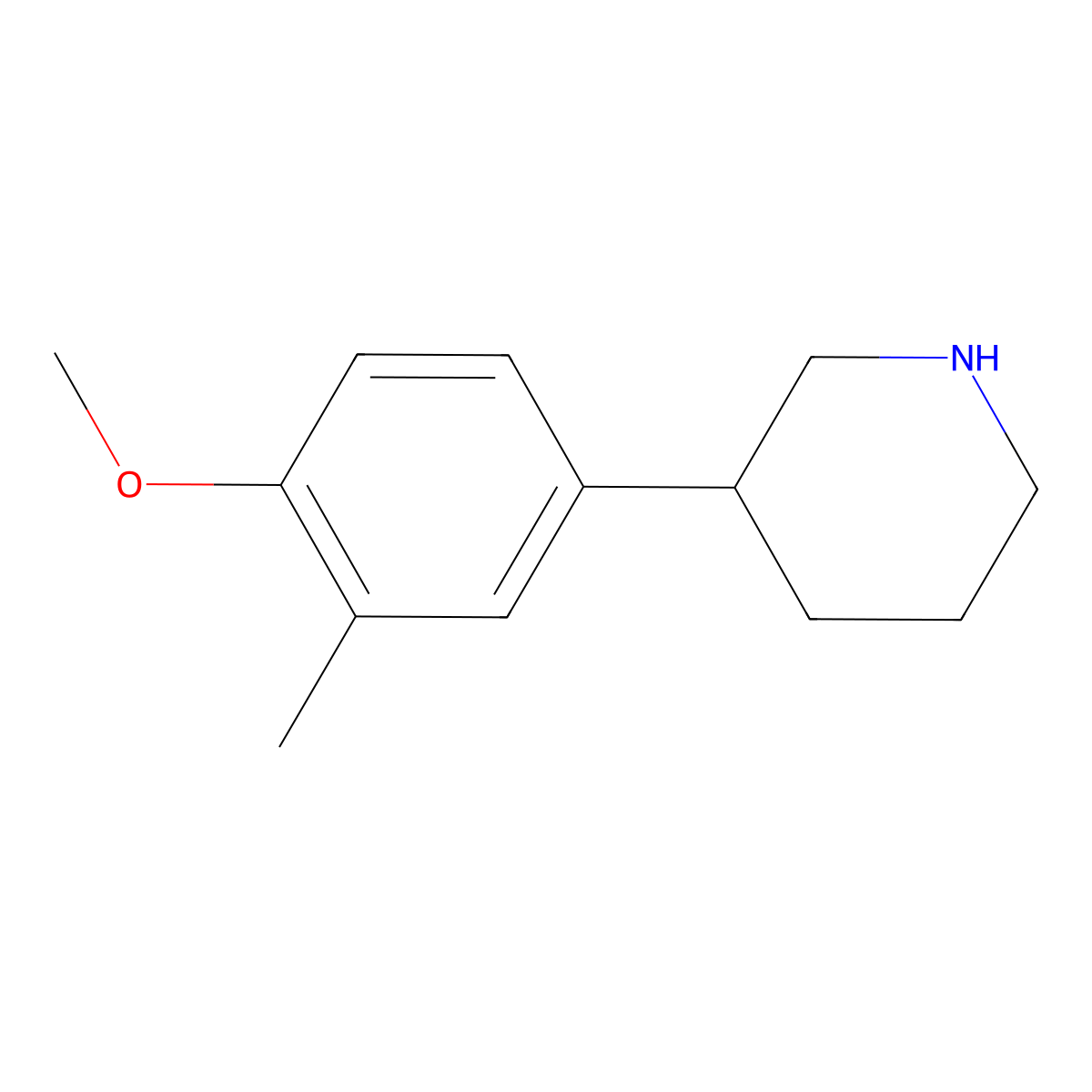 3-(4-Methoxy-3-methylphenyl)piperidine molecular structure, CAS 1044768-85-5