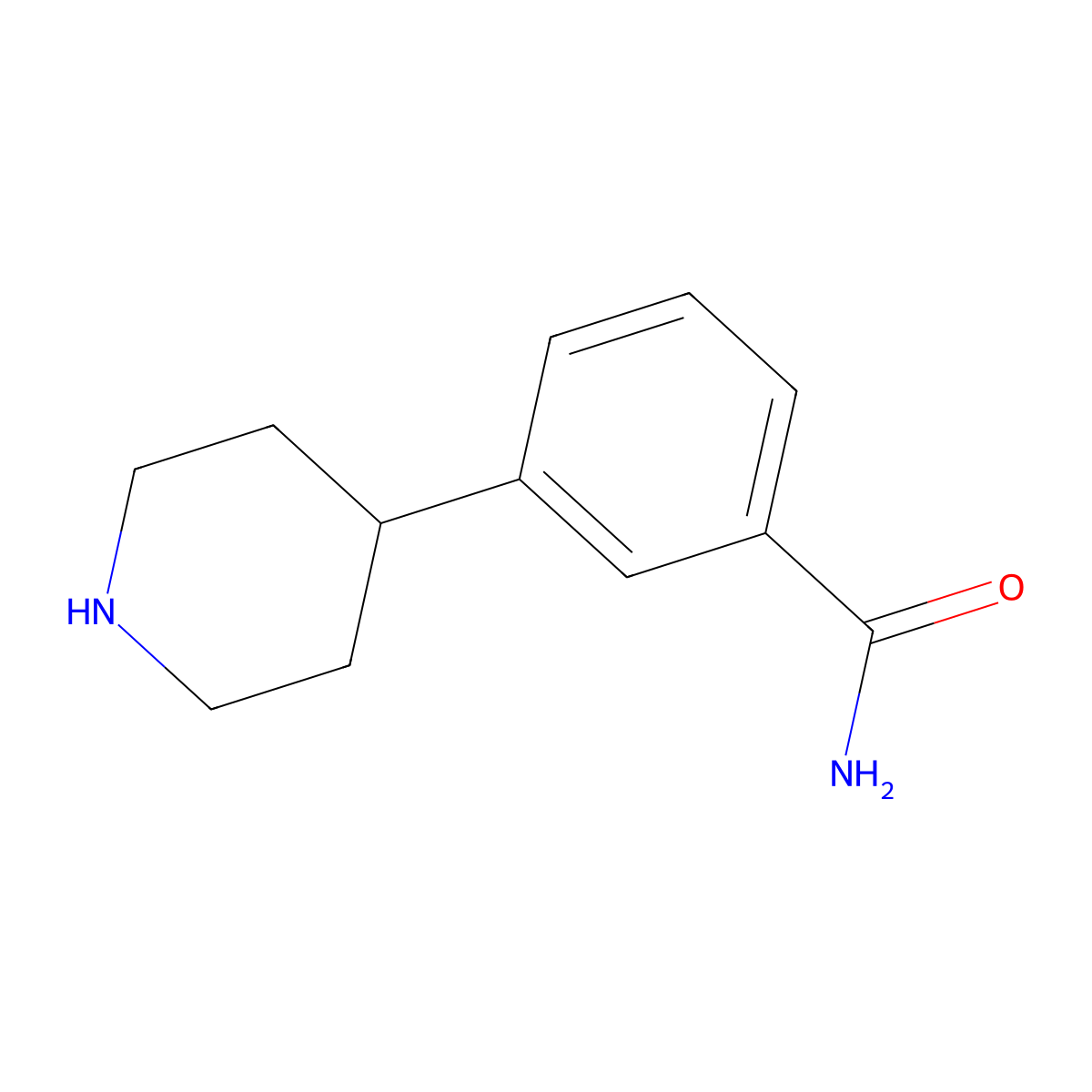 3-(4-Piperidinyl)-benzamide molecular structure, CAS 1044769-17-6