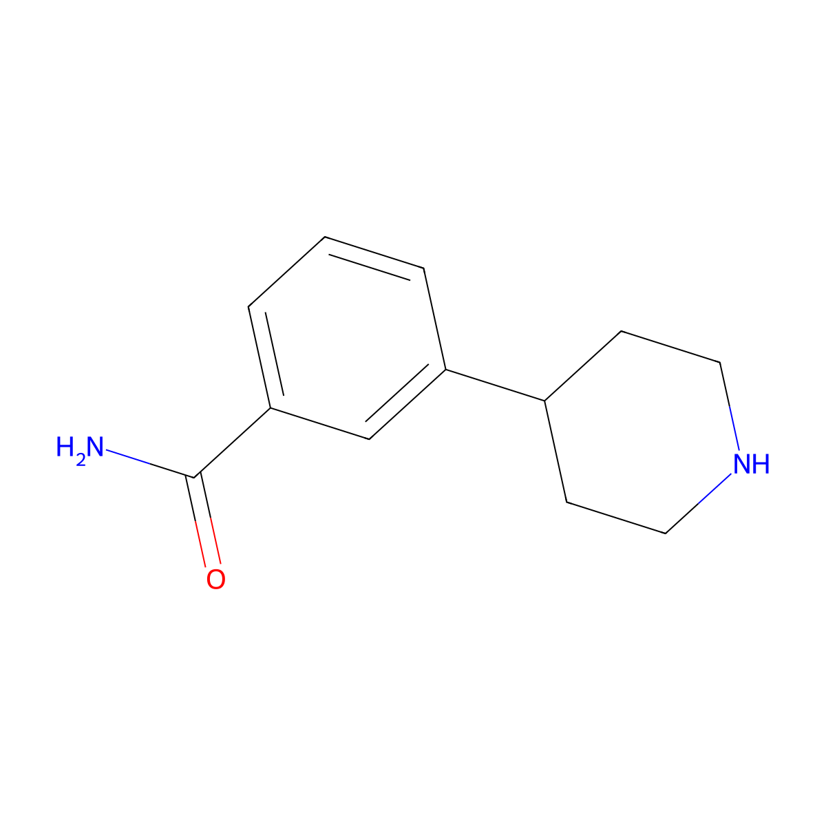 3-(4-Piperidinyl)-benzamide molecular structure, CAS 1044769-17-6