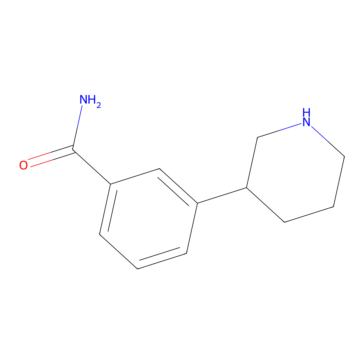3-Piperidin-3-ylbenzamide molecular structure, CAS 1044769-18-7