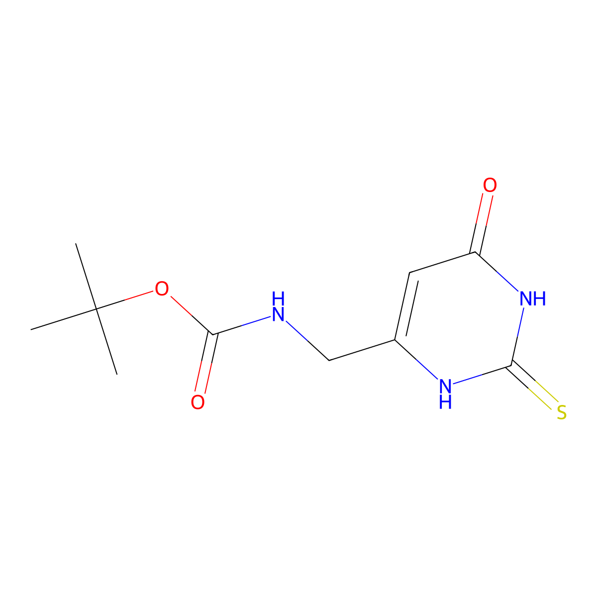 tert-butyl N-[(6-oxo-2-sulfanyl-1,6-dihydropyrimidin-4-yl)methyl]carbamate molecular structure, CAS 1044770-37-7