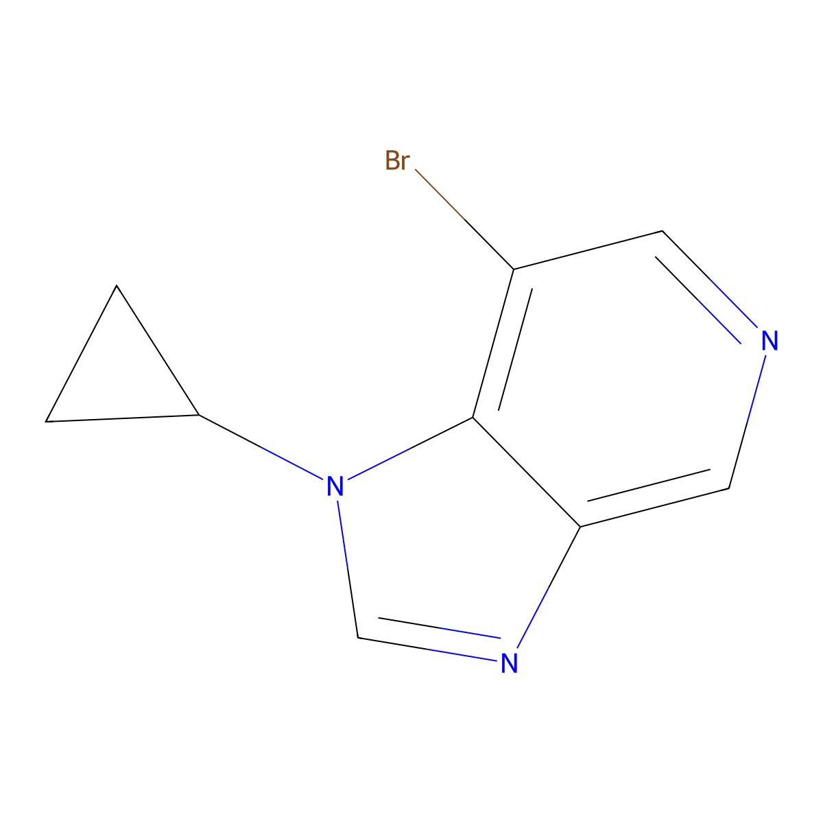 7-Bromo-1-cyclopropyl-1H-imidazo[4,5-c]pyridine molecular structure, CAS 1044771-36-9