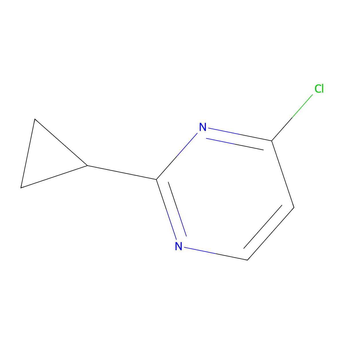 4-Chloro-2-cyclopropylpyrimidine molecular structure, CAS 1044771-74-5