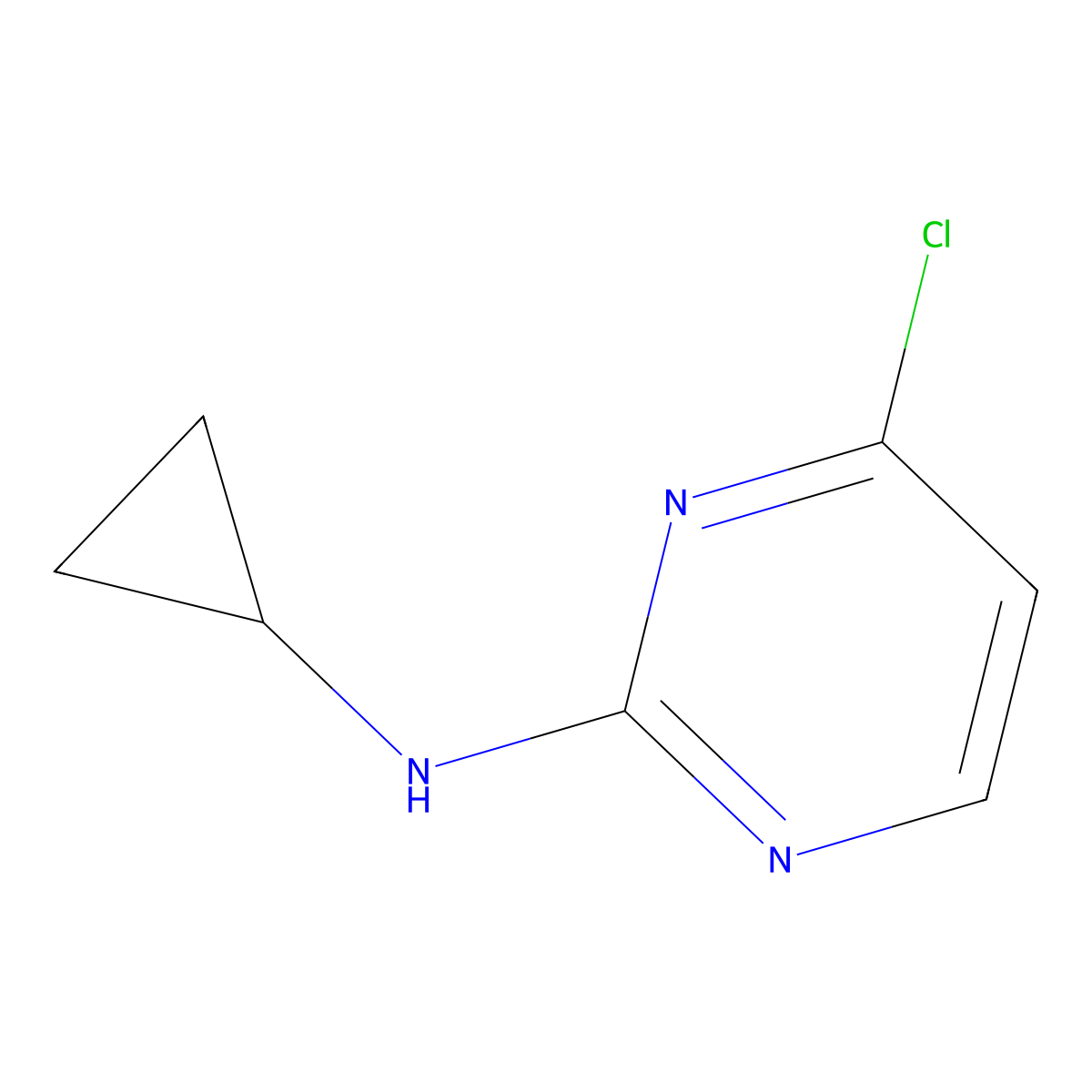 4-Chloro-N-cyclopropylpyrimidin-2-amine molecular structure, CAS 1044771-76-7