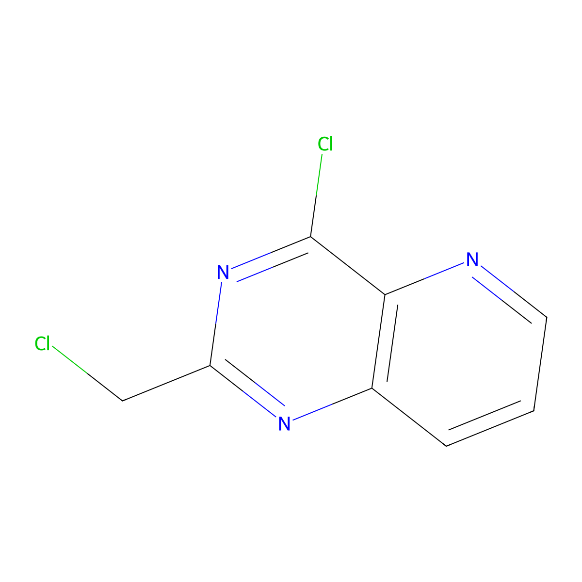 4-Chloro-2-(chloromethyl)pyrido[3,2-d]pyrimidine molecular structure, CAS 1044771-81-4