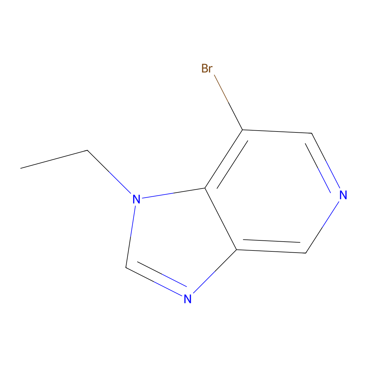 7-bromo-1-ethyl-1H-imidazo[4,5-c]pyridine molecular structure, CAS 1044771-89-2