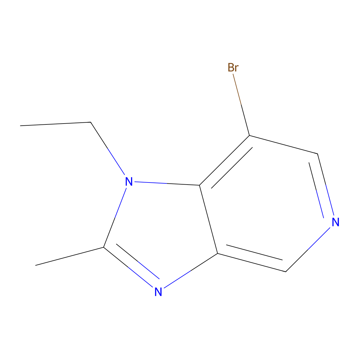 7-Bromo-1-ethyl-2-methyl-1H-imidazo[4,5-c]pyridine molecular structure, CAS 1044771-90-5