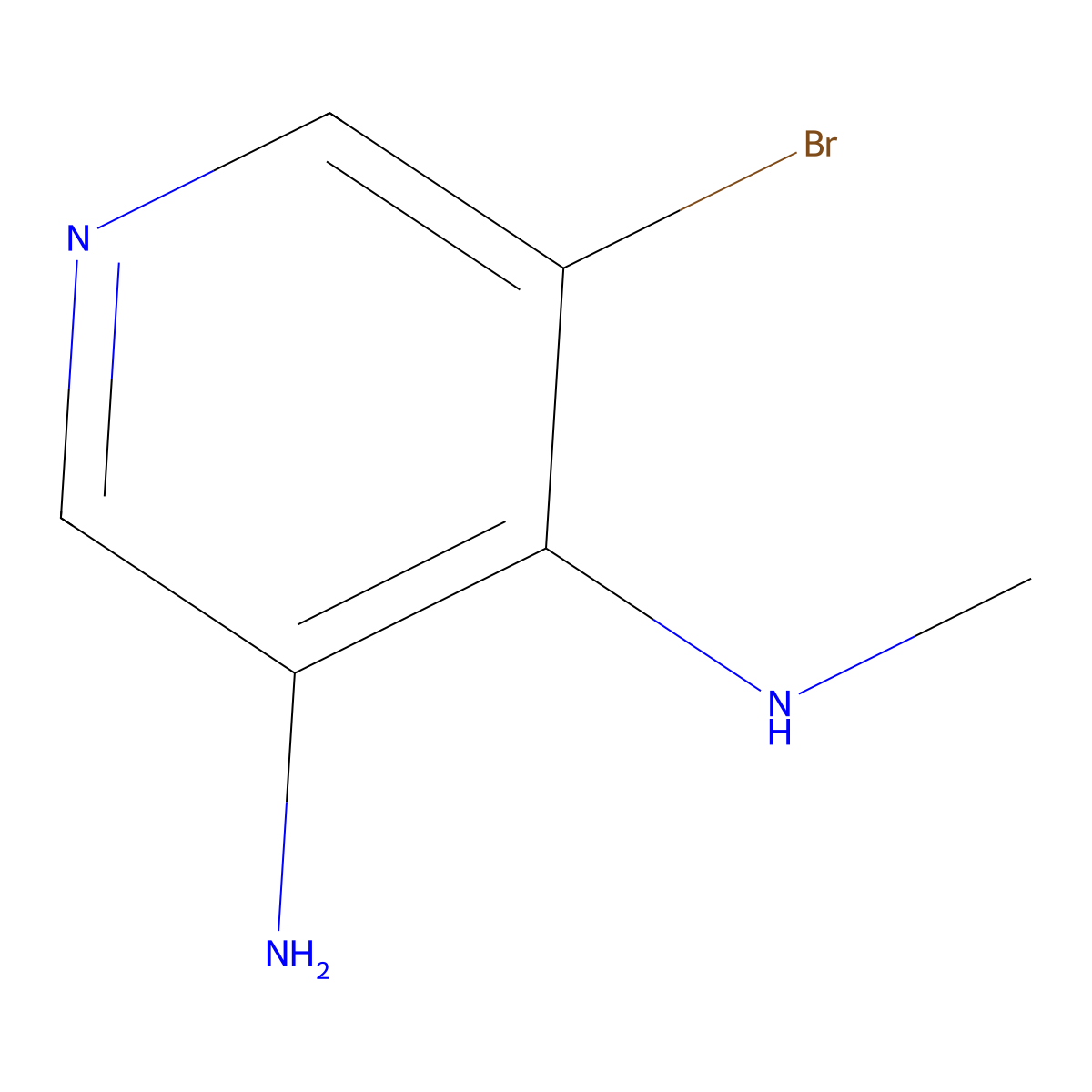 5-bromo-N4-methylpyridine-3,4-diamine molecular structure, CAS 1044771-99-4