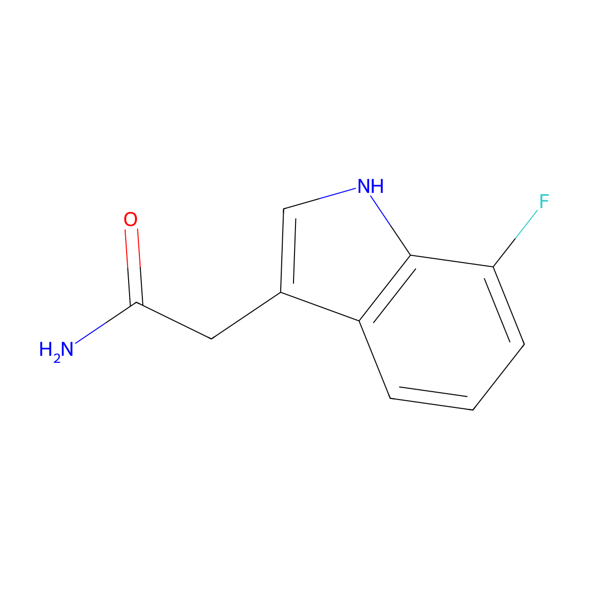 2-(7-Fluoro-1H-indol-3-yl)acetamide molecular structure, CAS 1044772-55-5