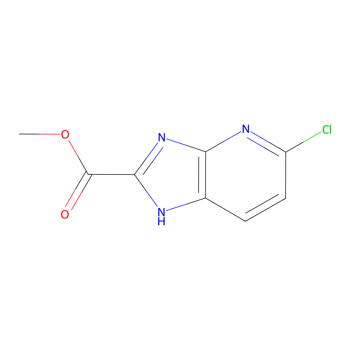 methyl 5-chloro-1H-imidazo[4,5-b]pyridine-2-carboxylate molecular structure, CAS 1044772-73-7