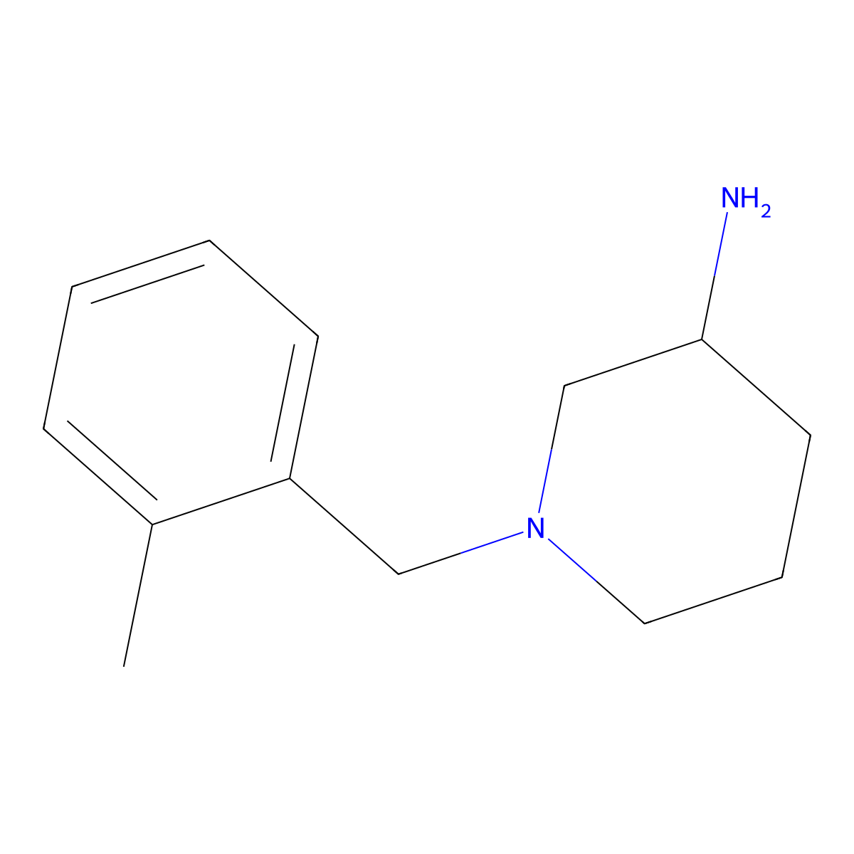 1-[(2-Methylphenyl)methyl]-3-piperidinamine molecular structure, CAS 1044773-98-9