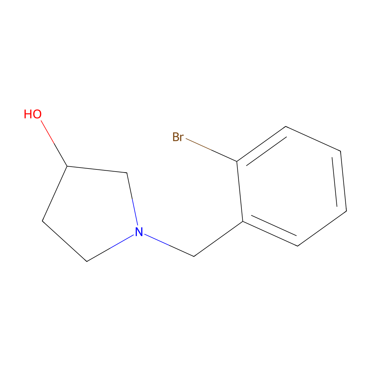 1-(2-Bromobenzyl)pyrrolidin-3-ol molecular structure, CAS 1044774-02-8